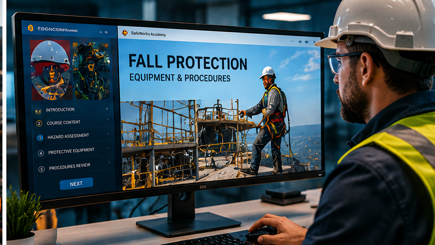 OHS fall protection training screen