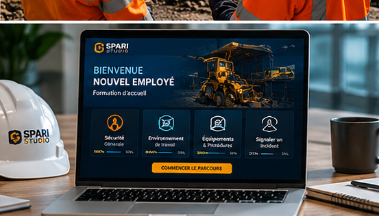 Laptop parcours d'accueil numérique